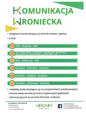 Rozkład jazdy Komunikacji Wronieckiej