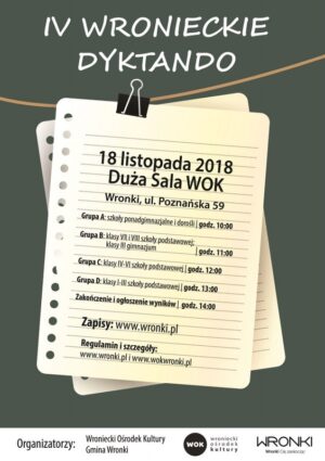 Weź udział w IV Wronieckim Dyktandzie!