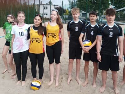 Drużyna siatkówki plażowej